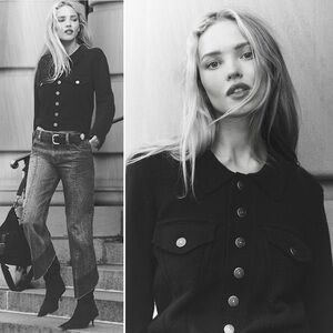 NEW WE THE FREE PEOPLE UPTOWN SWEATER KNIT JACKET COAT BLACK XS SOLD OUT RARE ⚡️